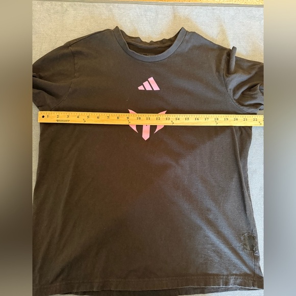 Adidas Lionel Messi Inter Miami Black Graphic T Shirt SZ LG Player Number 10 - Picture 5 of 6